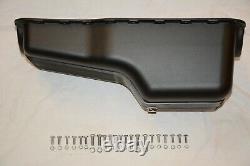 1962-82 SBF Ford Black Aluminum Oil Pan Retro Finned Front Sump 260 289 302