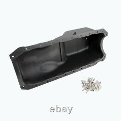 1965-1990 BBC Finned Black Coated Aluminum Oil Pan Big Block Chevy 396 427 454