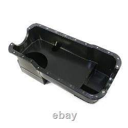 1979-1993 Fox Body Ford 7qt Dual Sump Black Drag Oil Pan Small Block 302W 5.0L