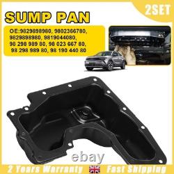 2x Engine Oil Sump Pan for Vauxhall Combo Peugeot 2008 208 3008 Opel 9819044080