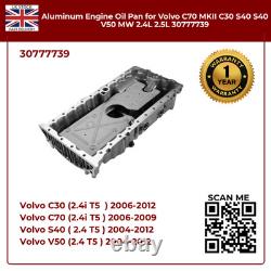 A-Premium Oil Sump Pan for Volvo C30 06-12 V50 04-12 C70 S40 II 2.4 2.5 30777739