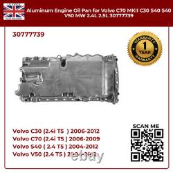 A-Premium Oil Sump Pan for Volvo C30 06-12 V50 04-12 C70 S40 II 2.4 2.5 30777739