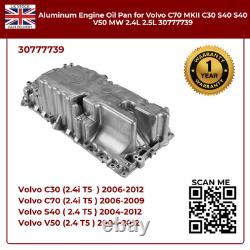 A-Premium Oil Sump Pan for Volvo C30 06-12 V50 04-12 C70 S40 II 2.4 2.5 30777739