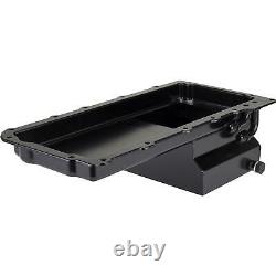 LS Swap Conversion Low Profile Oil Pan, Black, 90 Degree 10 AN