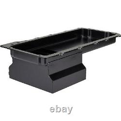 LS Swap Conversion Low Profile Oil Pan, Black, 90 Degree 10 AN