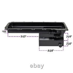 LS Swap Conversion Low Profile Oil Pan, Black, 90 Degree 10 AN