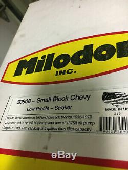 MILODON OIL PAN Small Block Chevy Wet Sump Low Profile 4 Stroker 55-79 SBC NEW