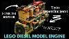 Massive Twin Supercharged Lego Inline 4 Diesel Vacuum Model Engine