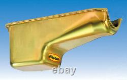 Milodon Engine Oil Pan 30401 Street/Strip Deep Sump 6qt Gold Iridited for SBC