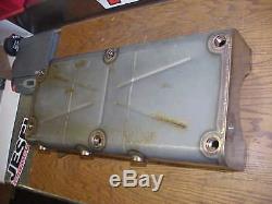NEW Stainless SB2.2 Chevy Dry Sump Oil Pan w Billet End Caps NASCAR Bowtie Block