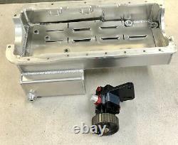 New Ford Windsor aluminum front sump oil pan & 1 stage oil pump