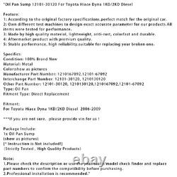 Oil Pan Sump 12101-30120 For Toyota Hiace Dyna 1KD/2KD Diesel UK
