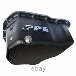 PPE High Capacity Cast Aluminum Oil Pan Black Finish For 11-16 GM 6.6 Duramax
