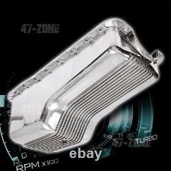 Polished Aluminum Oil Pan Polished Retro Finned For 65-82 Ford Sb 260 289 302 V8