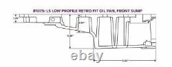 Retro-Fit LSX Aluminum Rear Sump Oil Pan WithAdded Clearance, Aluminum, BLACK