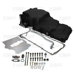 TSP Engine Oil Pan 81075BK Extra Clearance Low Pro 5.7qt Black for LS-Series