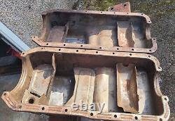 TWO Used FORD X-FLOW Cross Flow ESCORT TYPE (REAR BOWL) sump pans Req Clean Prep