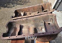 TWO Used FORD X-FLOW Cross Flow ESCORT TYPE (REAR BOWL) sump pans Req Clean Prep