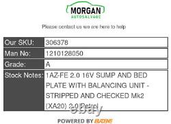 Toyota Rav 4 Xa20 Mk2 Oil Sump Pan And Bed Plate With Balancing Unit 2000-2006